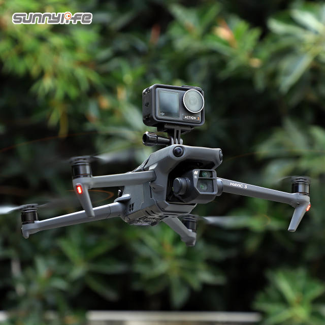 Sunnylife Drone Light Bracket Sports Camera Holder for Mavic 3 for OSMO ACTION 3/ ACTION 2/ GoPro 10/ GoPro 8 Camera