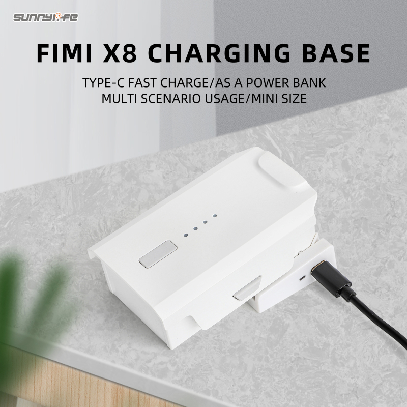 Battery Charging Base Battery Management Type-C Fast Charger Power Bank for FIMI X8SE 2018/2020/V2