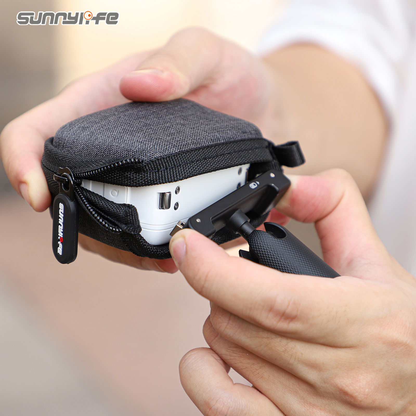 Sunnylife Mini Carrying Case Hard Travel Case Extention Protective Bags Accessories for Insta360 GO 3/GoPro 12/Action 3
