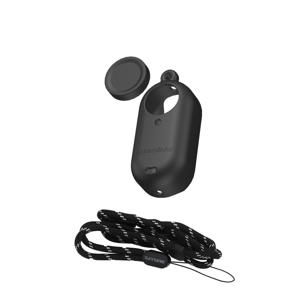 Sunnylife Silicone Protective Case Camera Lens Cover Protector Neck Strap Accessories for Insta360 GO 3