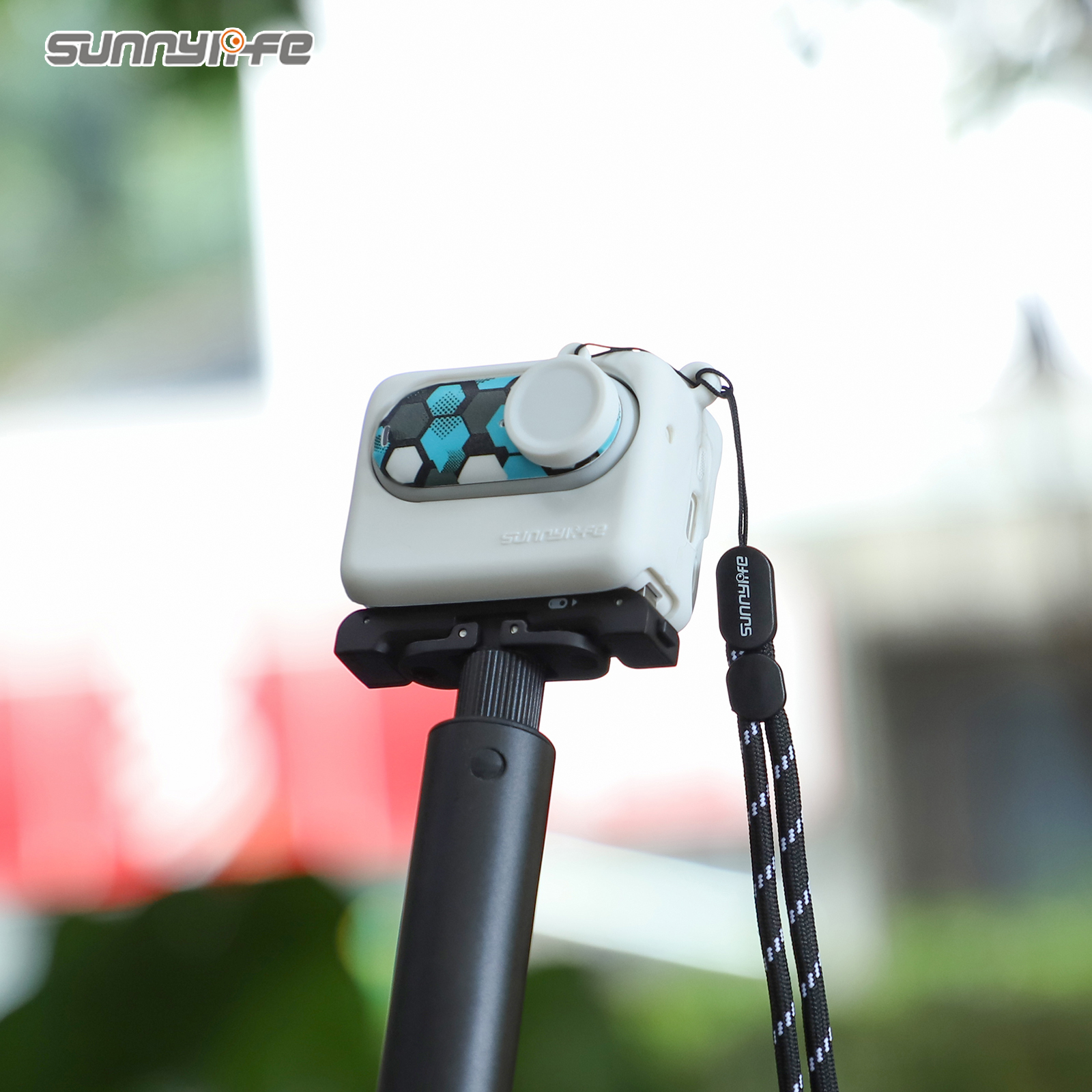 Sunnylife Silicone Cover Stickers Protective Case Camera Skin Wrap Lens Cover Protector Neck Strap Accessories for Insta360 GO 3