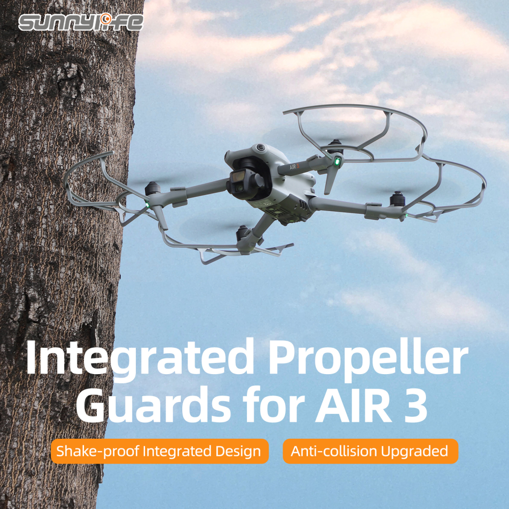 Sunnylife KC680 Propellers Guard Protector Integrated Shielding Rings Quick Release Anti-Collision Props Safe Ring for AIR 3