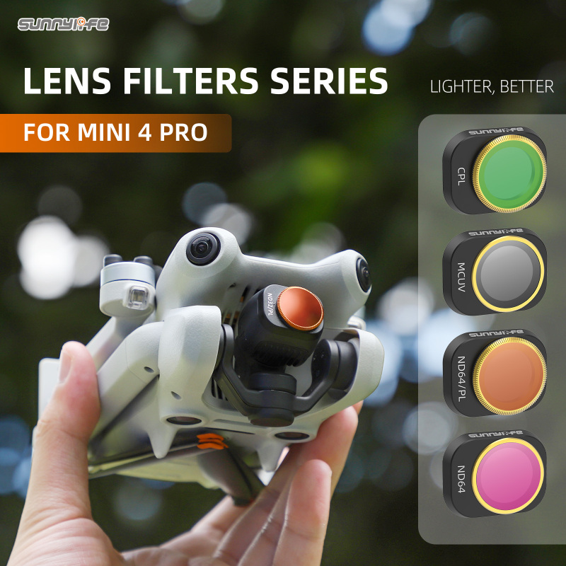 Sunnylife Lens Filters Adjustable CPL Filters ND256 ND64/PL ND32/PL MCUV Accessories for Mini 4 Pro