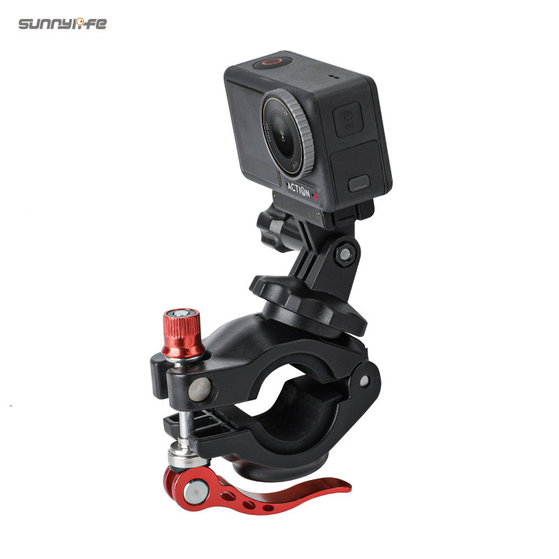 Sunnylife Sports Camera Universal Bicycle Clamp 360 Rotation 19-35mm Clip Hold AirTag for Action 4/ Insta360 GO 3/ GoPro 12