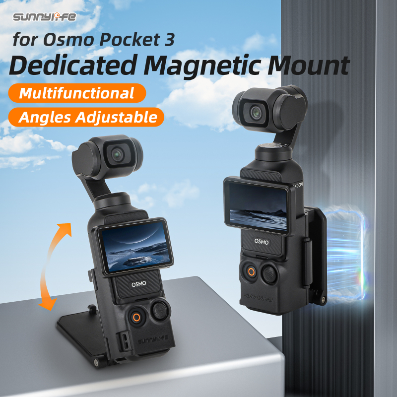 Sunnylife Multifunctional Magnetic Mount Tabletop Base Bracket Angles Adjustable Accessories for Osmo Pocket 3