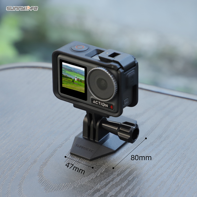Sunnylife Universal Magnetic Base Action Camera Mount Angles Adjustable for Osmo Pocket 3/ Insta360 GO 3/ Action 4