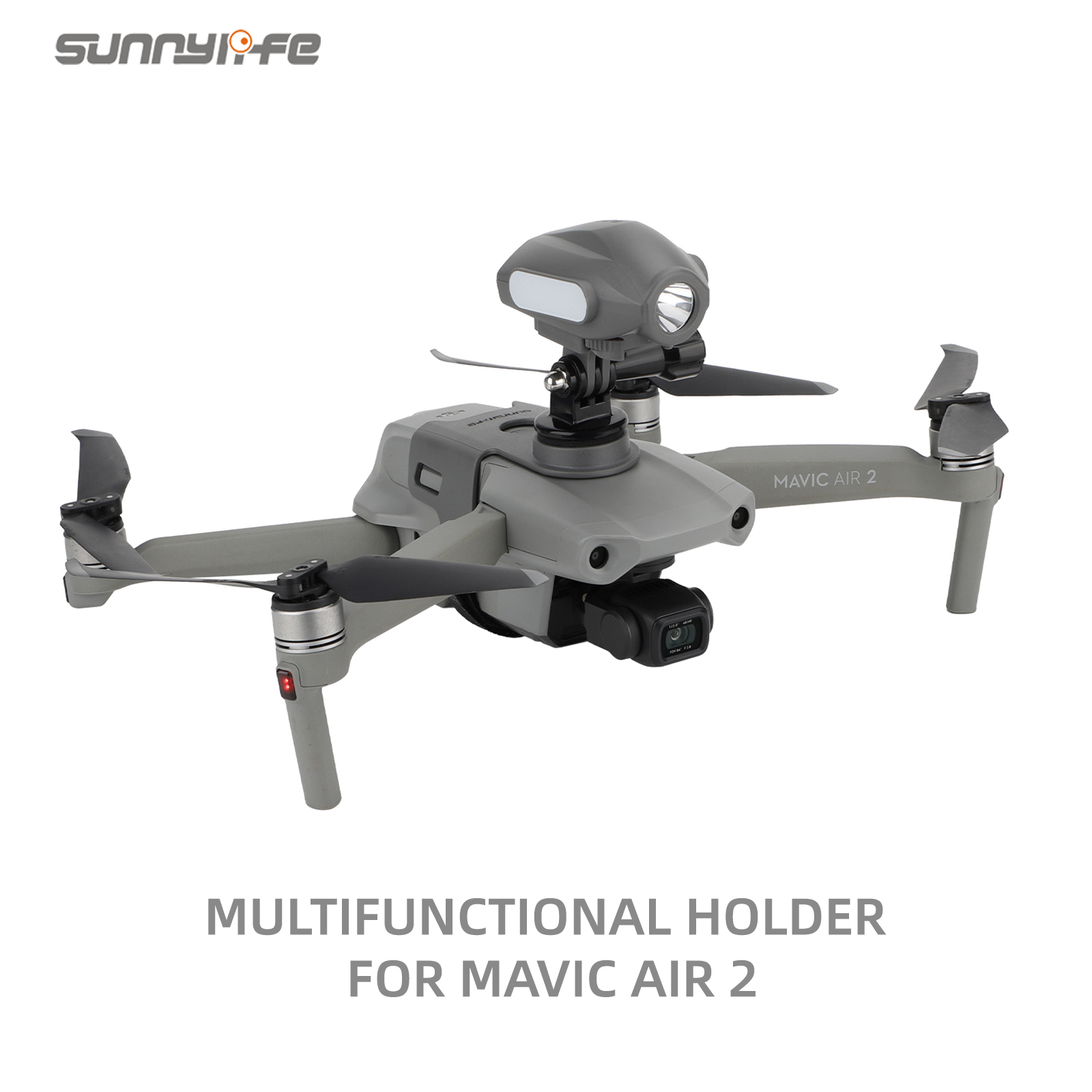 Sunnylife Sports Camera Fill Light Holder Bracket for Mavic Air 2 Drone for ACTION2/POCKET 2/GoPro10/ONEX2 Camera Holders