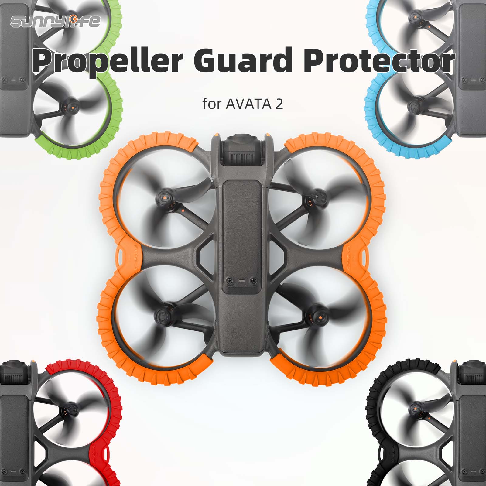 4x Propellerschutz-Ring Für DJI Avata – Antikollisionsschutz Aus PP, Leicht (25 G), Inkl. Verstärkungsschlamm