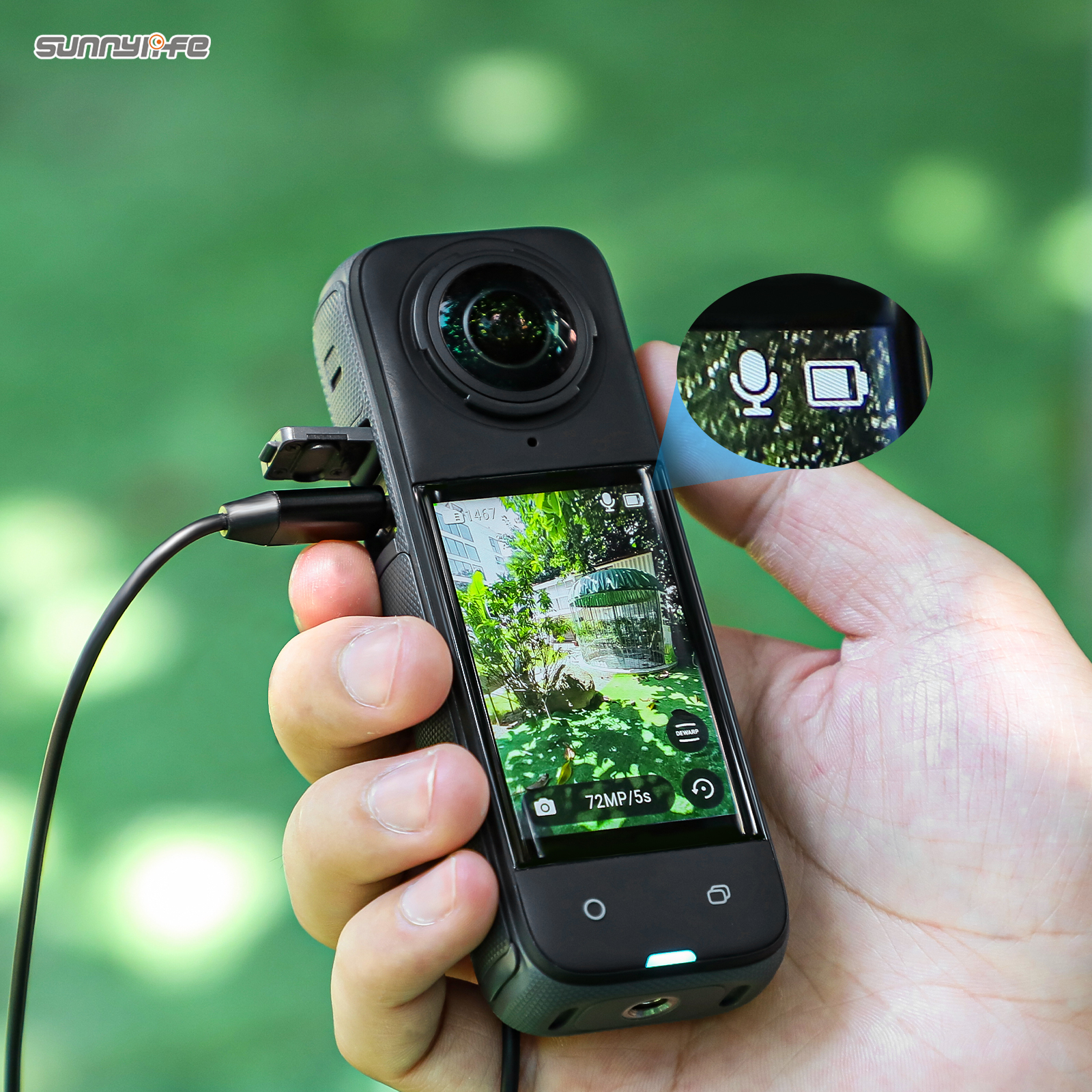 Lavalier Microphone Clip-on Lav Mini Mic Video Recording Interviews Living Performance Accessories for Insta360 X4