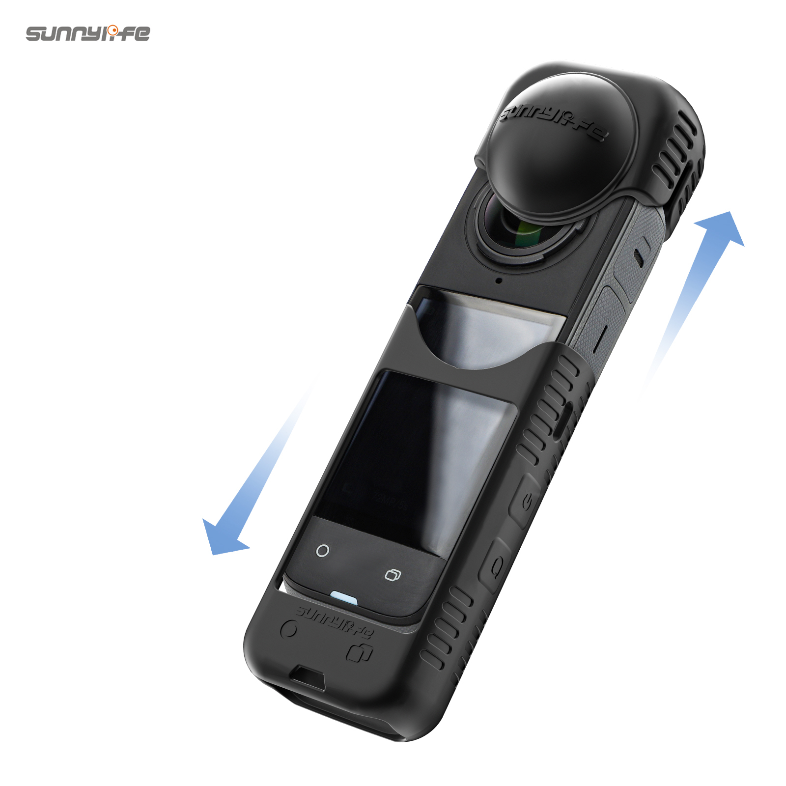 Sunnylife Silicone Case Protective Cover Lens Cap Screen Protector Scratch-proof Camera Case Accessories for Insta360 X4