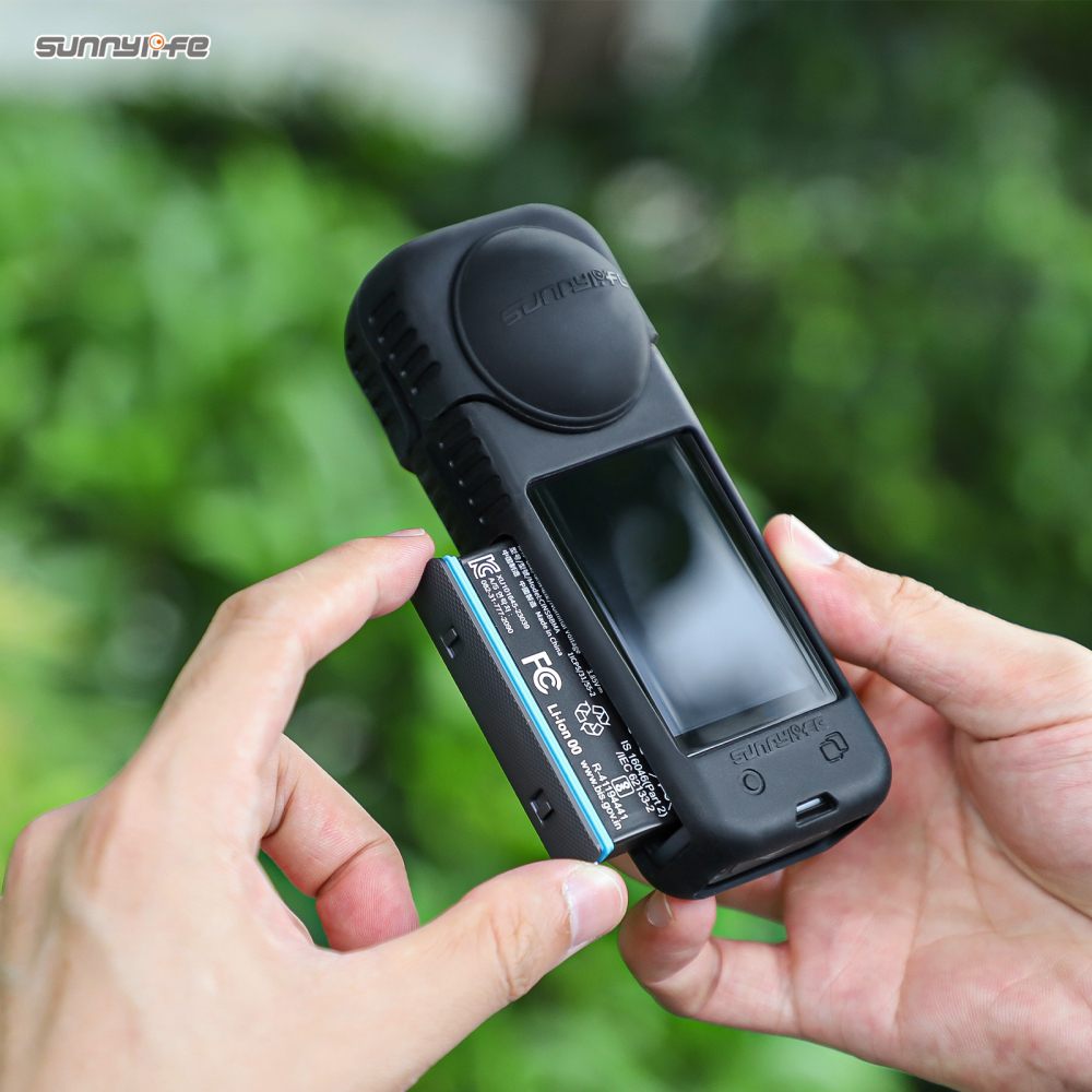 Sunnylife Silicone Case Protective Cover Lens Cap Screen Protector Scratch-proof Camera Case Accessories for Insta360 X4