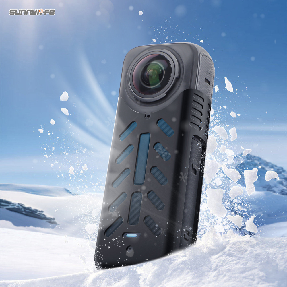 Sunnylife Silicone Case Protective Cover Lens Cap Screen Protector Scratch-proof Camera Case Accessories for Insta360 X4