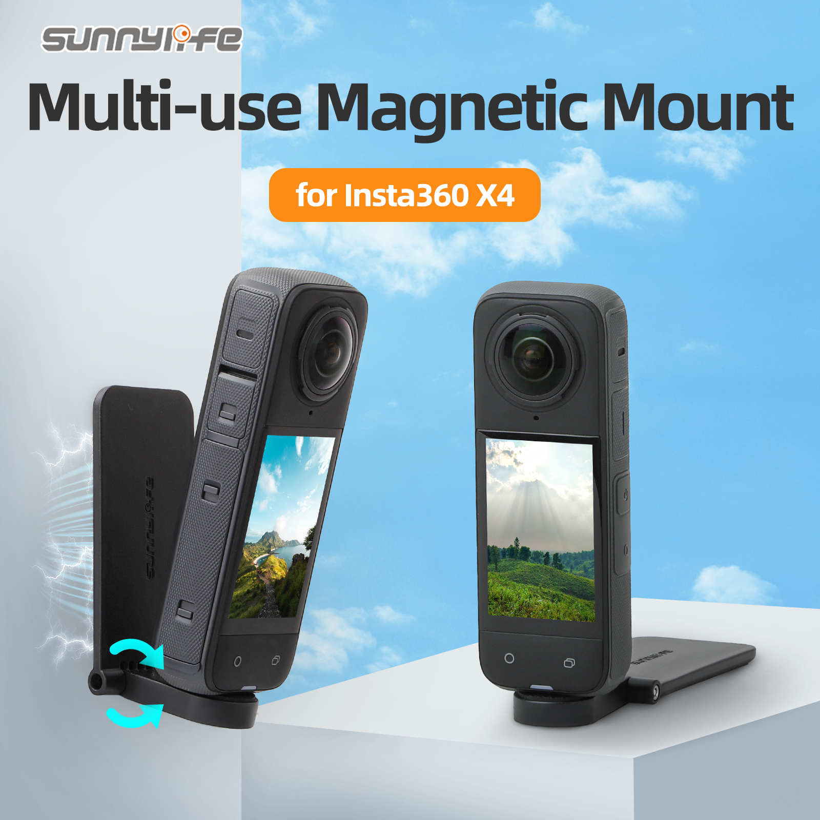 Sunnylife Magnetic Mount Tabletop Base Bracket Quick Handle Angles ...