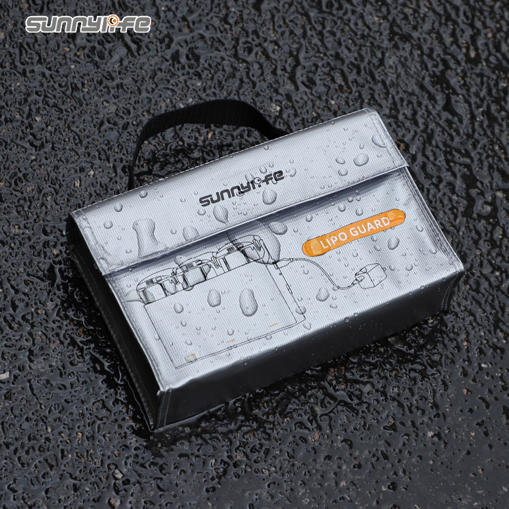 Bolsa Anti-explosión Para Baterías LiPo Hensych – Funda Protectora Ignífuga Para DJI Mavic Air 2/Air 2S/FPV, Marcable Y Ligera (para 1 Batería)