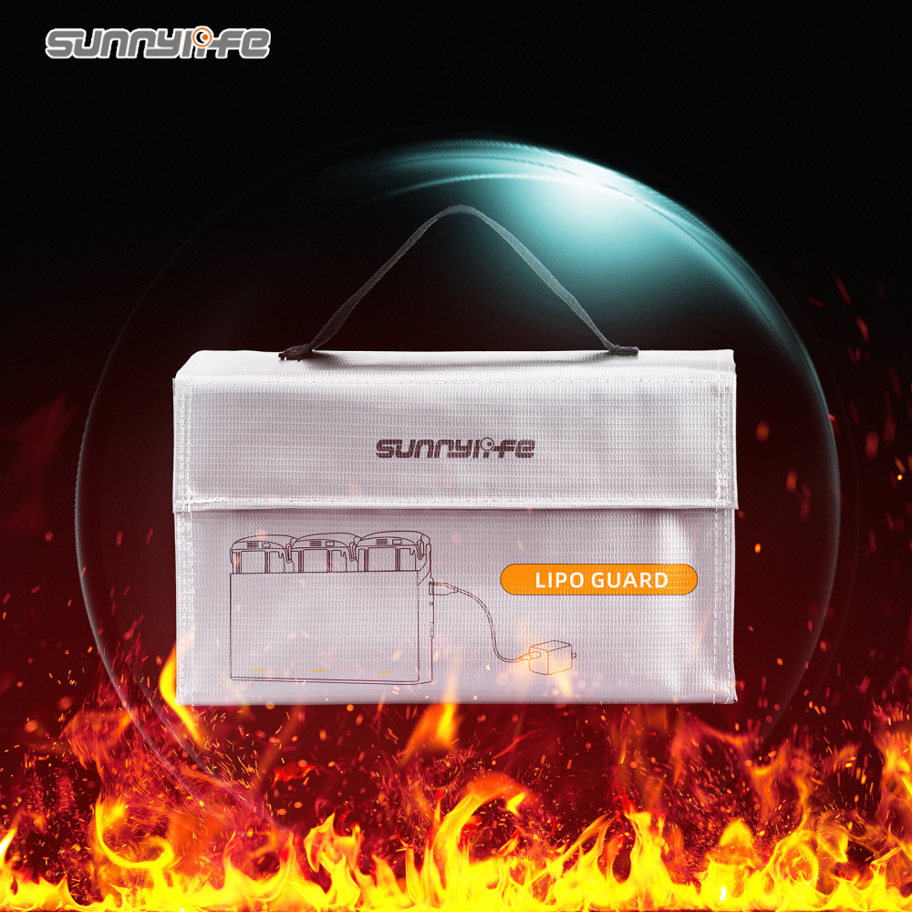 Sunnylife Lipo Safe Bag Battery Fire-proof Bag Large Capacity Charging Storage Guard Battery Safe Pouch for Mini 4K/ Air 3/ Avata 2