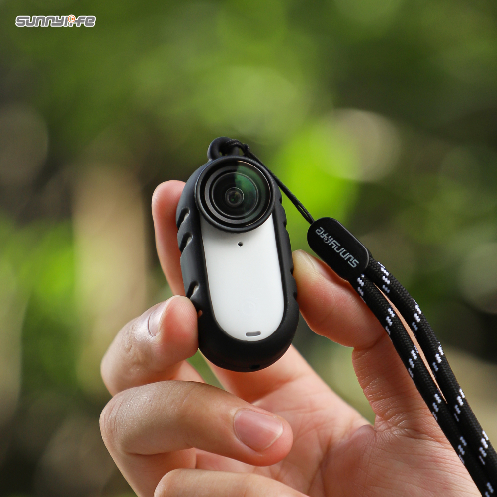 Sunnylife Silicone Cover Heat Dissipation Protective Case Lens Cover Neck Strap Accessories for Insta360 GO 3S