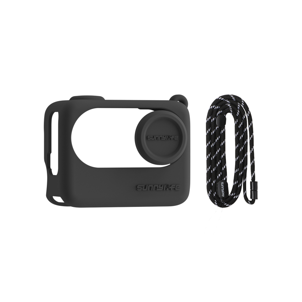 Sunnylife Silicone Cover Protective Case Camera Action Pod Lens Cover Protector Neck Strap Accessories for Insta360 GO 3S