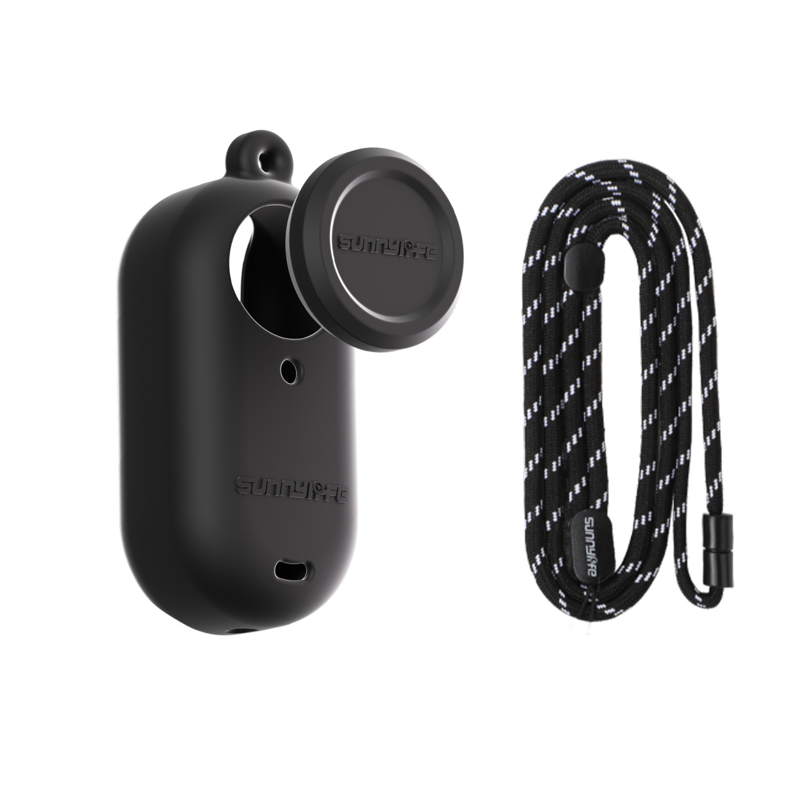 Sunnylife Silicone Protective Case Camera Lens Cover Shock-proof Protector Neck Strap Accessories for Insta360 GO 3S