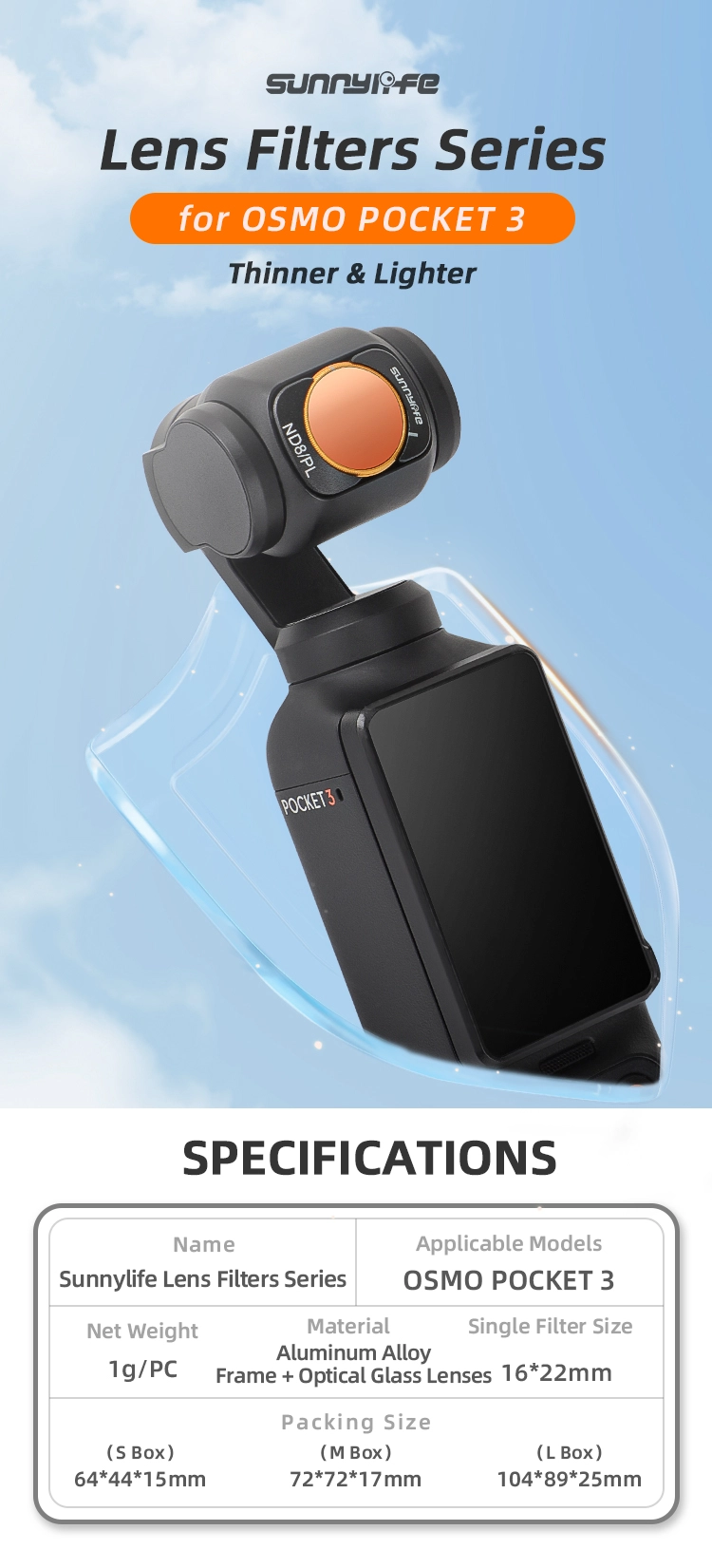 DJI Osmo Action 5 E 4 Pro CPL ND8 ND16 ND32 ND64 ND256 Conjunto De Filtro De C%c3%a2mera Polarizador Circular Densi I.343938336