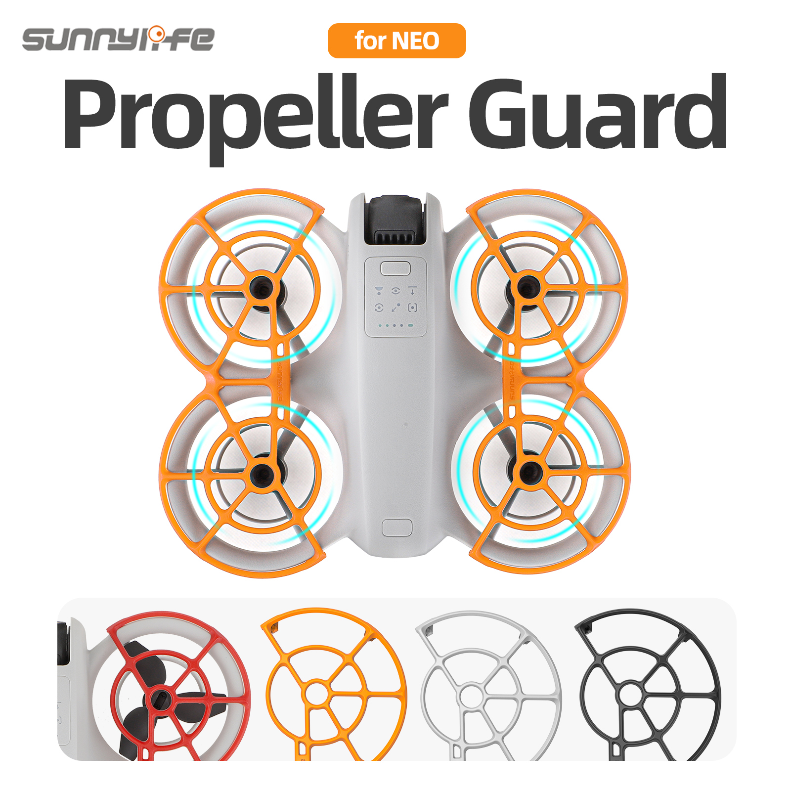 Sunnylife KC863 Propeller Guard Shielding Rings Quick Release 360° Props Anti-Collision Ring Prop Blade Protectors Safe Ring for DJI NEO