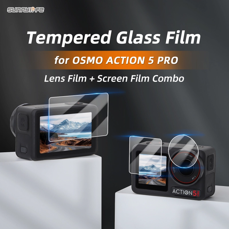 Sunnylife Lens Screen Protector Tempered Glass Film Protective Film Accessories for Osmo Action 5 Pro