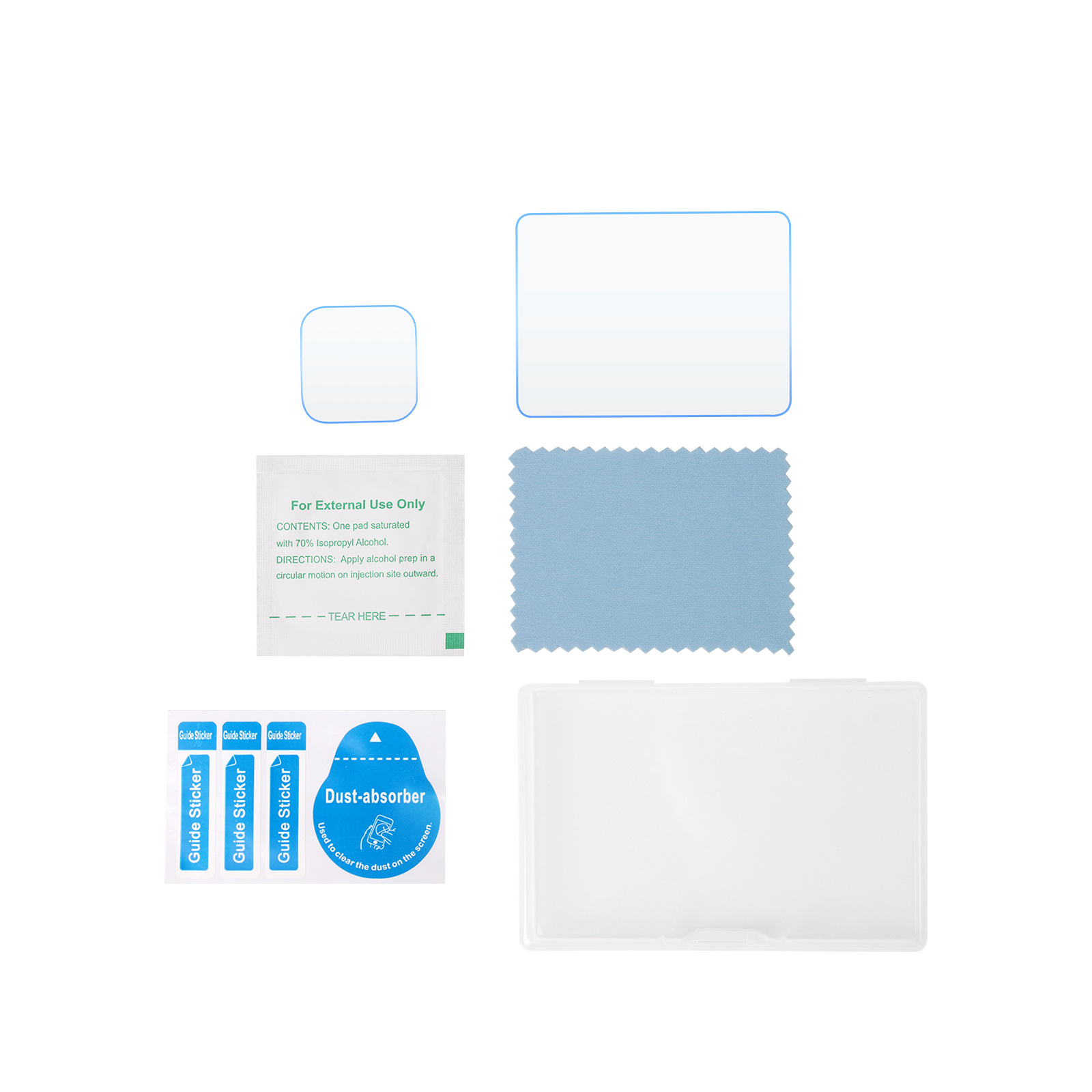 Sunnylife 1 Set 2 Sets Tempered Glass Film HD Clear Protective Film Screen Lens Protector Scratch-proof Accessories for GoPro Hero