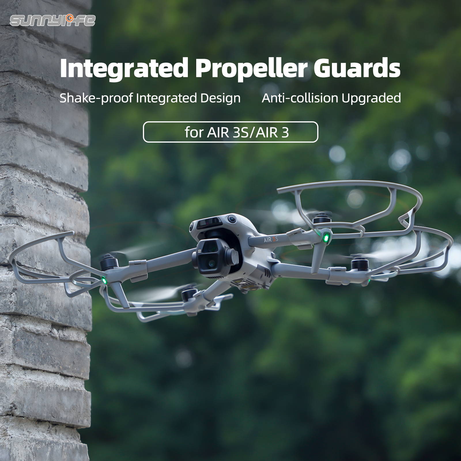 Sunnylife Propellers Guard Protector Integrated Shielding Rings Quick Release Anti-Collision Props Safe Ring for AIR 3S/3