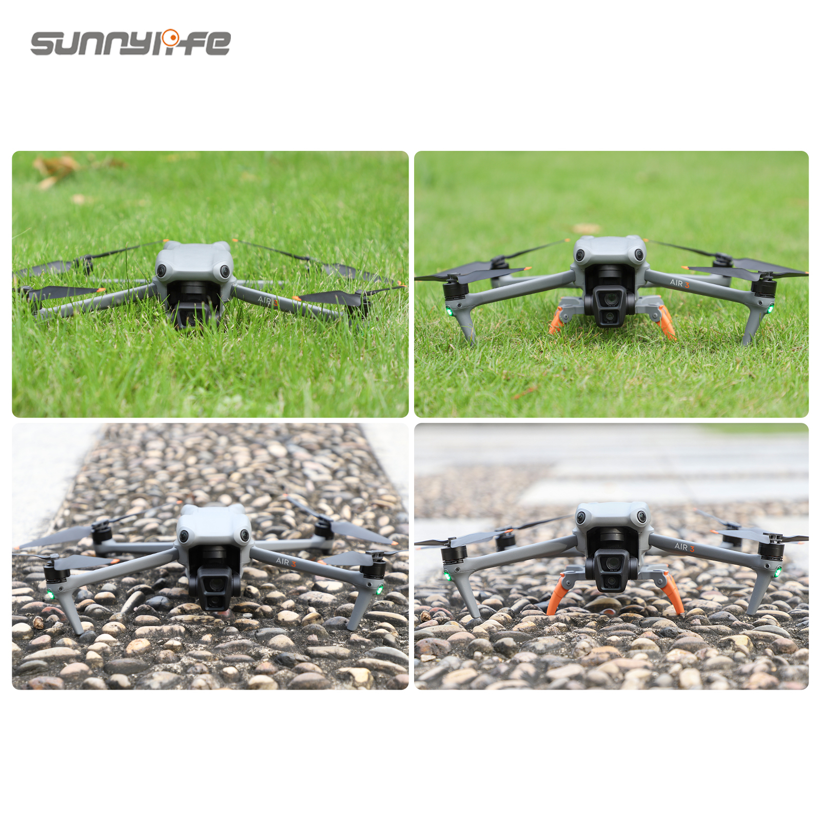 Sunnylife Landing Gear Extensions Heightened Spider Gears Support Leg Protector Accessories for Air 3S/Air 3