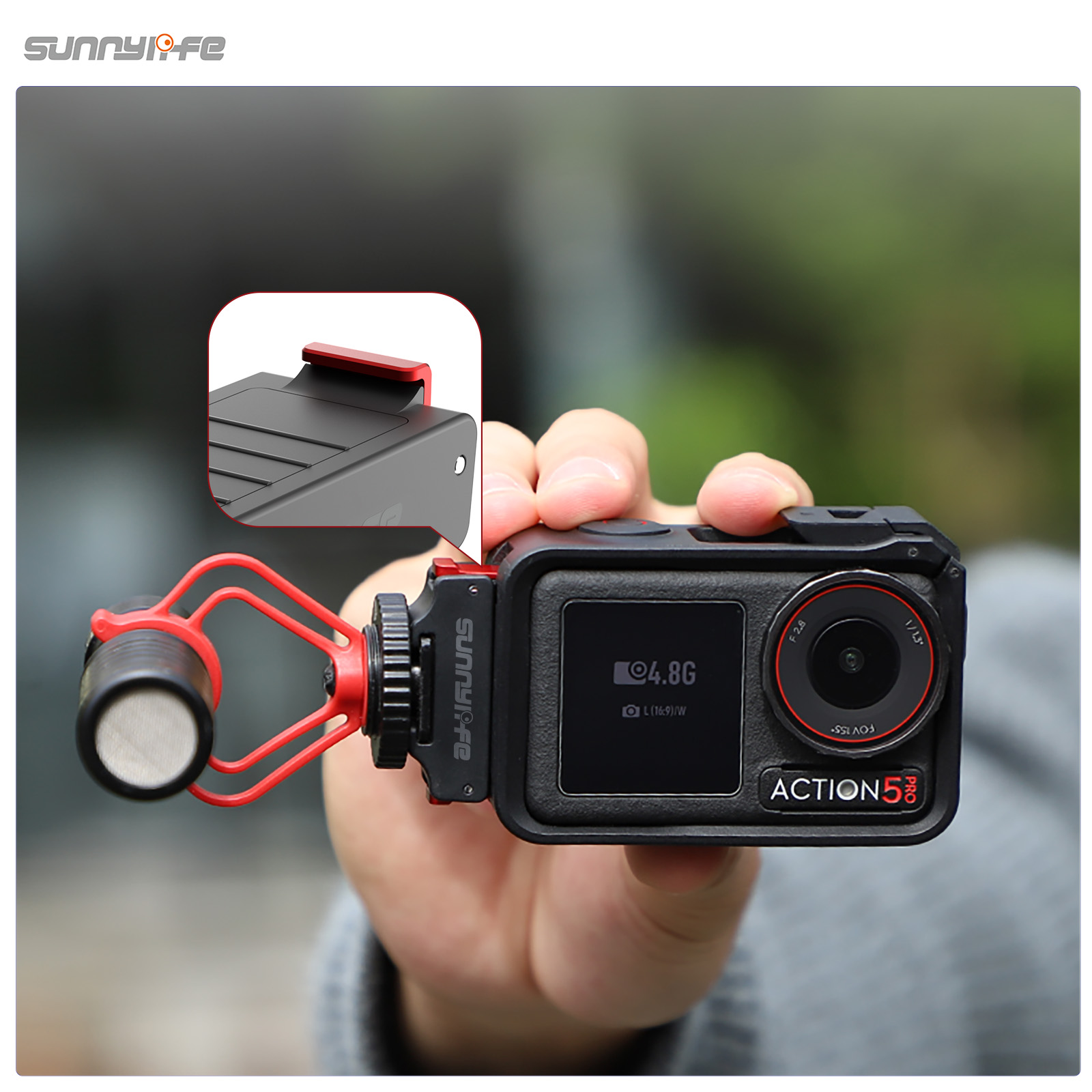 Sunnylife Magnetic Quick-Release Cold Shoe Adapter Action Camera
