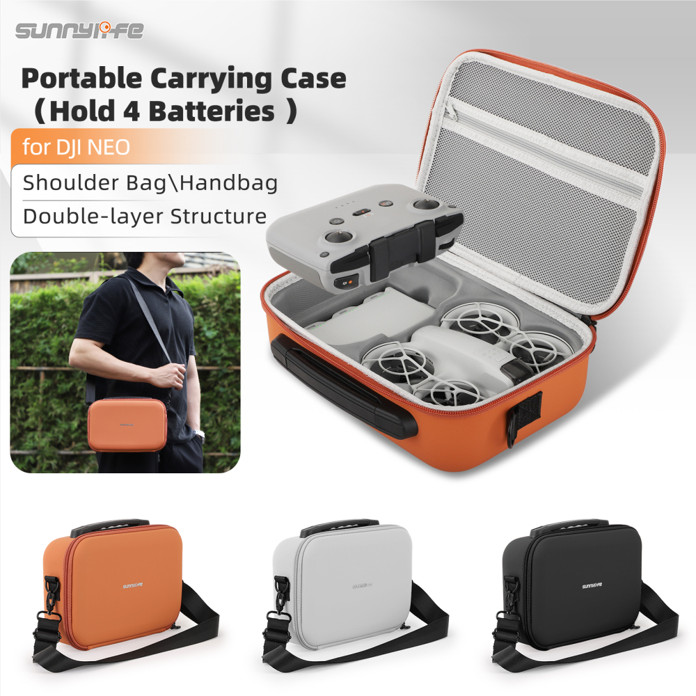 Sunnylife Carrying Case Hard Travel Shoulder Bag Combo PU Leather Protective Bag Case Accessories for NEO