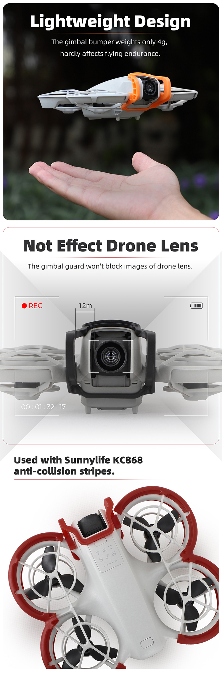 Sunnylife Gimbal Bumper Drone Lens Camera Guard Bar