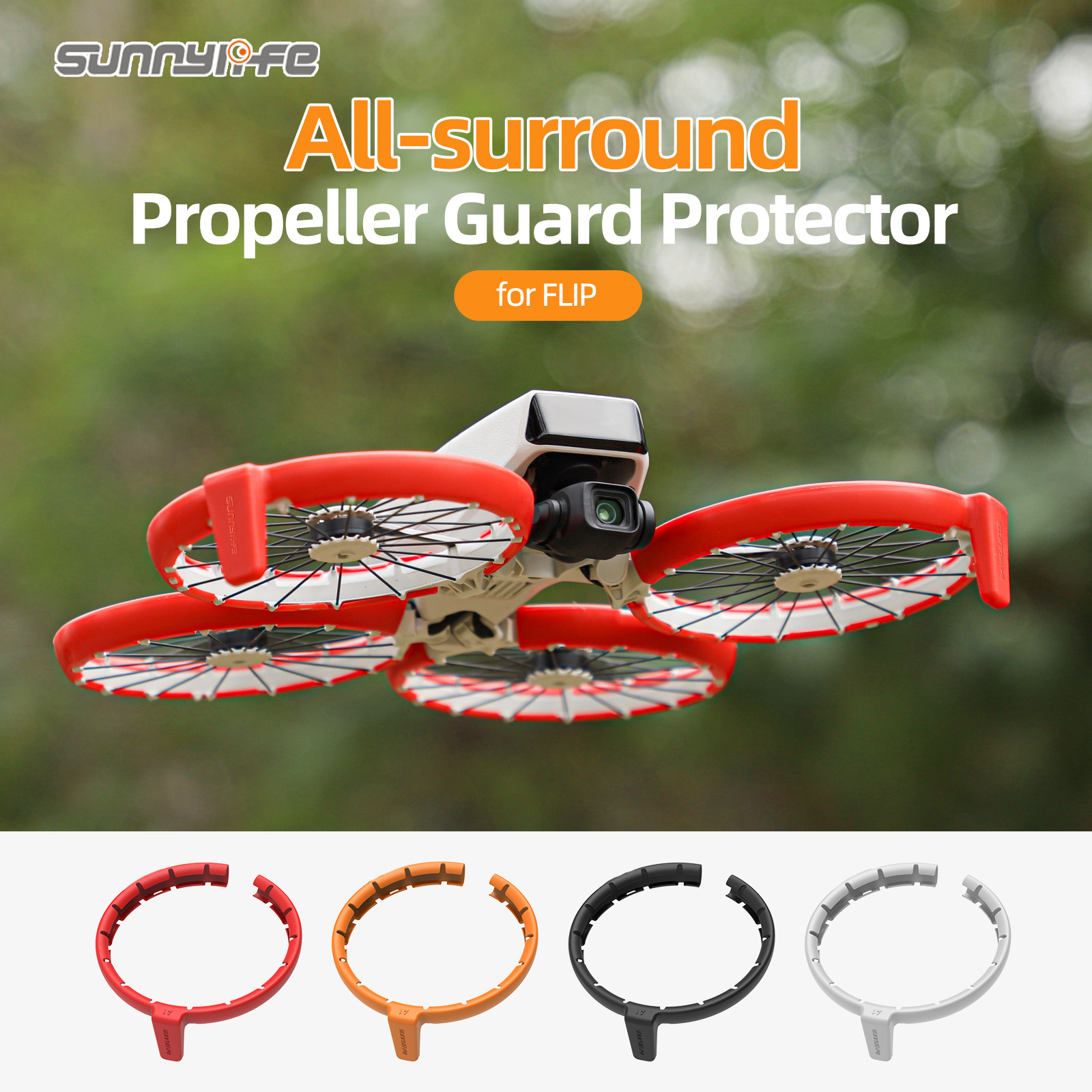 Sunnylife Propeller Guard Protector Prop Bumper Ring Anti-Collision Stripe Protective Cover Accessories for FLIP