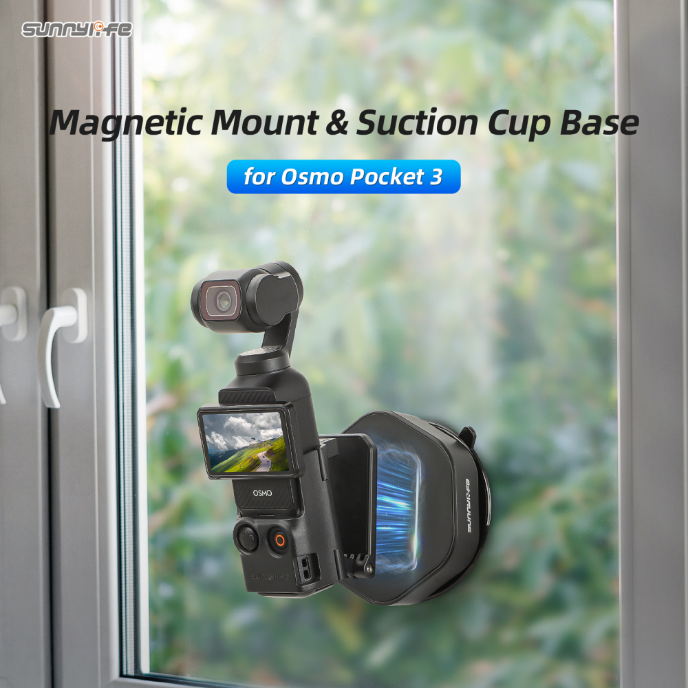 Sunnylife Suction Cup Adapter Base Magnetic Mount Windshield Inside Sucking Cup Multifunctional Combo for OSMO POCKET 3
