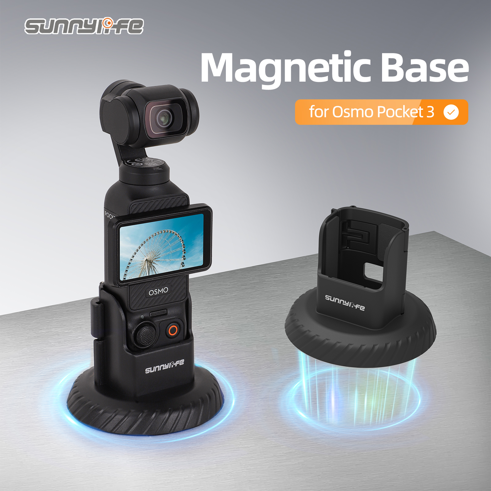 Sunnylife Magnetic Base Mount Tabletop Base Stand Holder Vlog Accessories for Osmo Pocket 3