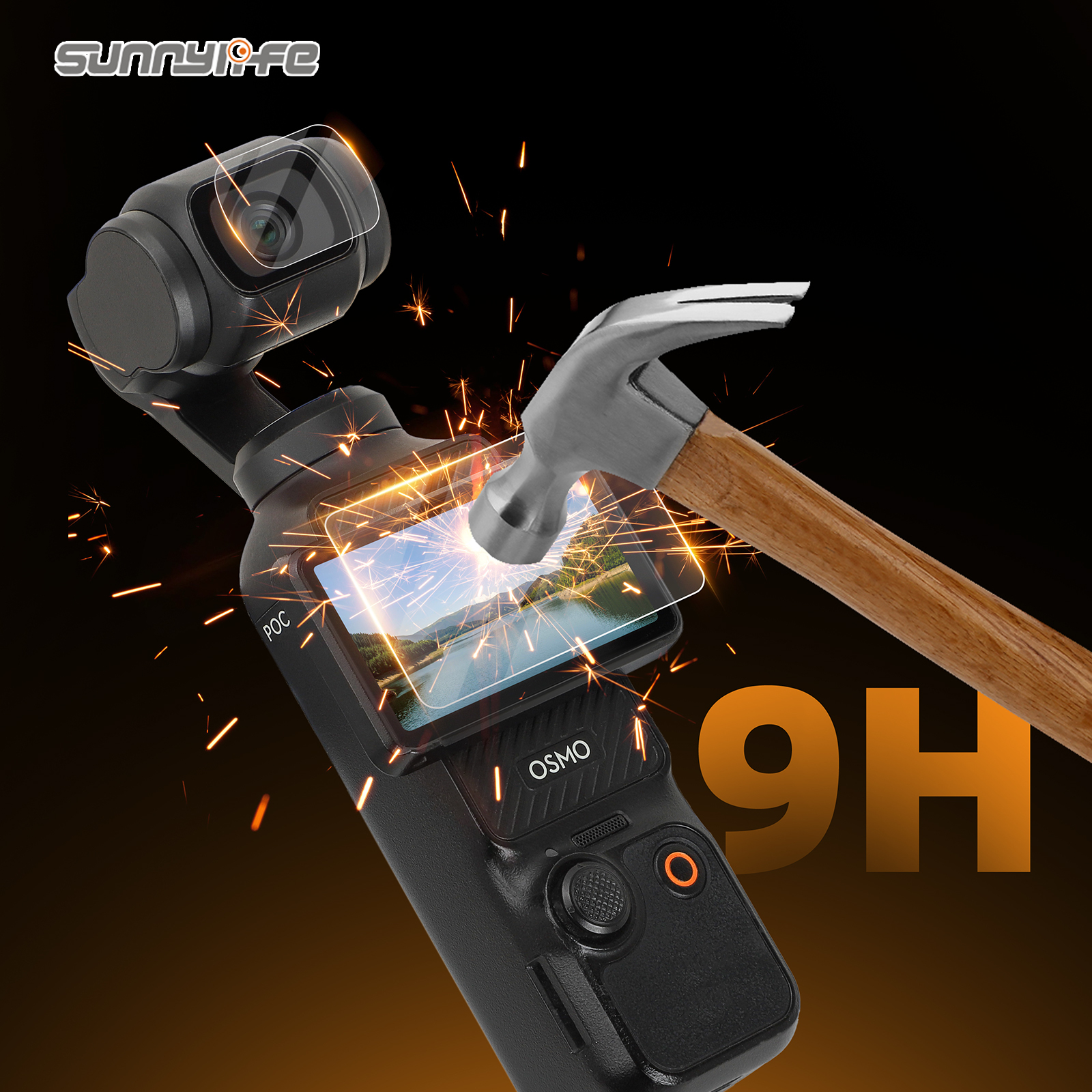 Sunnylife Lens Screen Protector AR Anti-reflection Tempered Glass Protective Film with Film Locator Accessories for Osmo Pocket 3