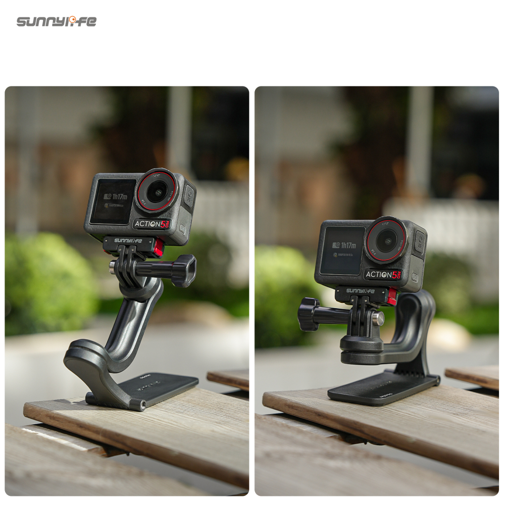 Sunnylife Multi-axis Rotatable Magnetic Mount Action Camera Holder Cell Phone Vlog Mount 360° Rotating for Action 5 Pro/ 360 X5/ Pocket 3