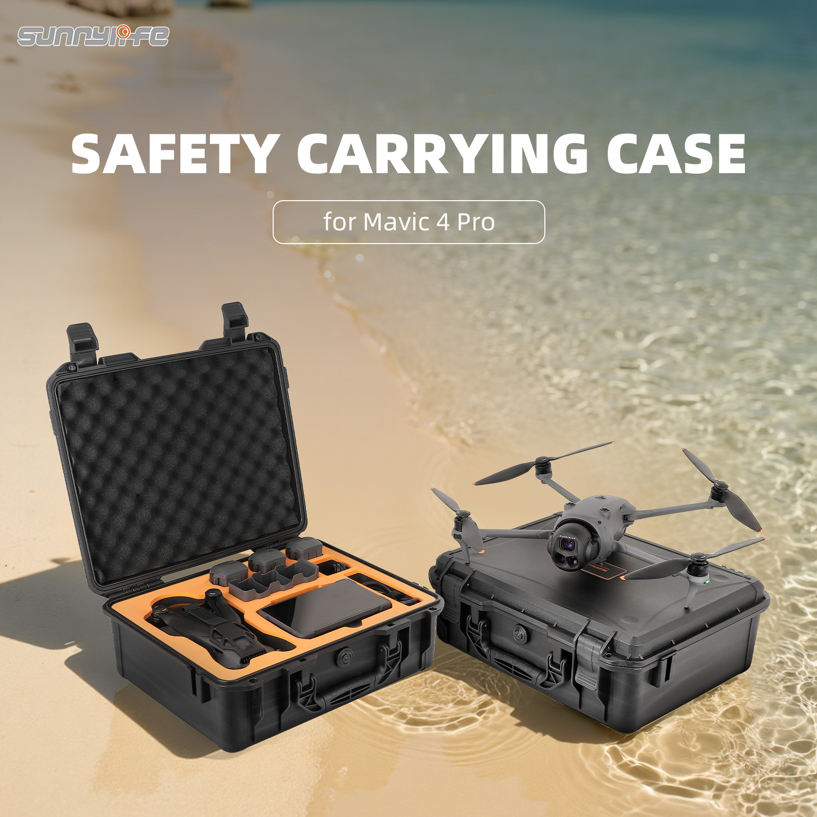 Sunnylife Safety Carrying Case Hard Travel Case Large Capacity Waterproof Shock-proof  Accessories for Mavic 4 Pro