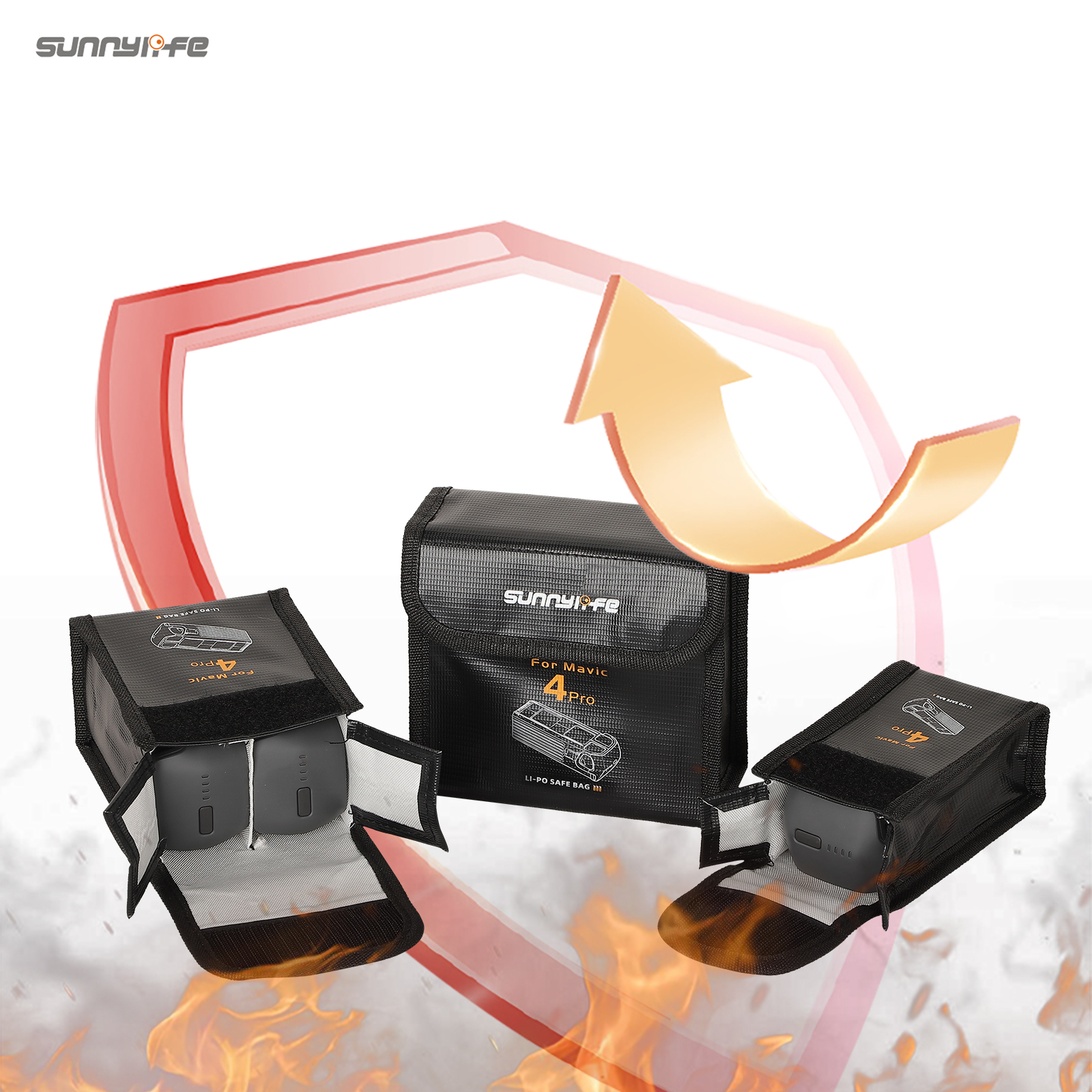 Sunnylife LiPo Safe Bag Explosion-proof Protective Battery Storage Bag Accessories for Mavic 4 Pro