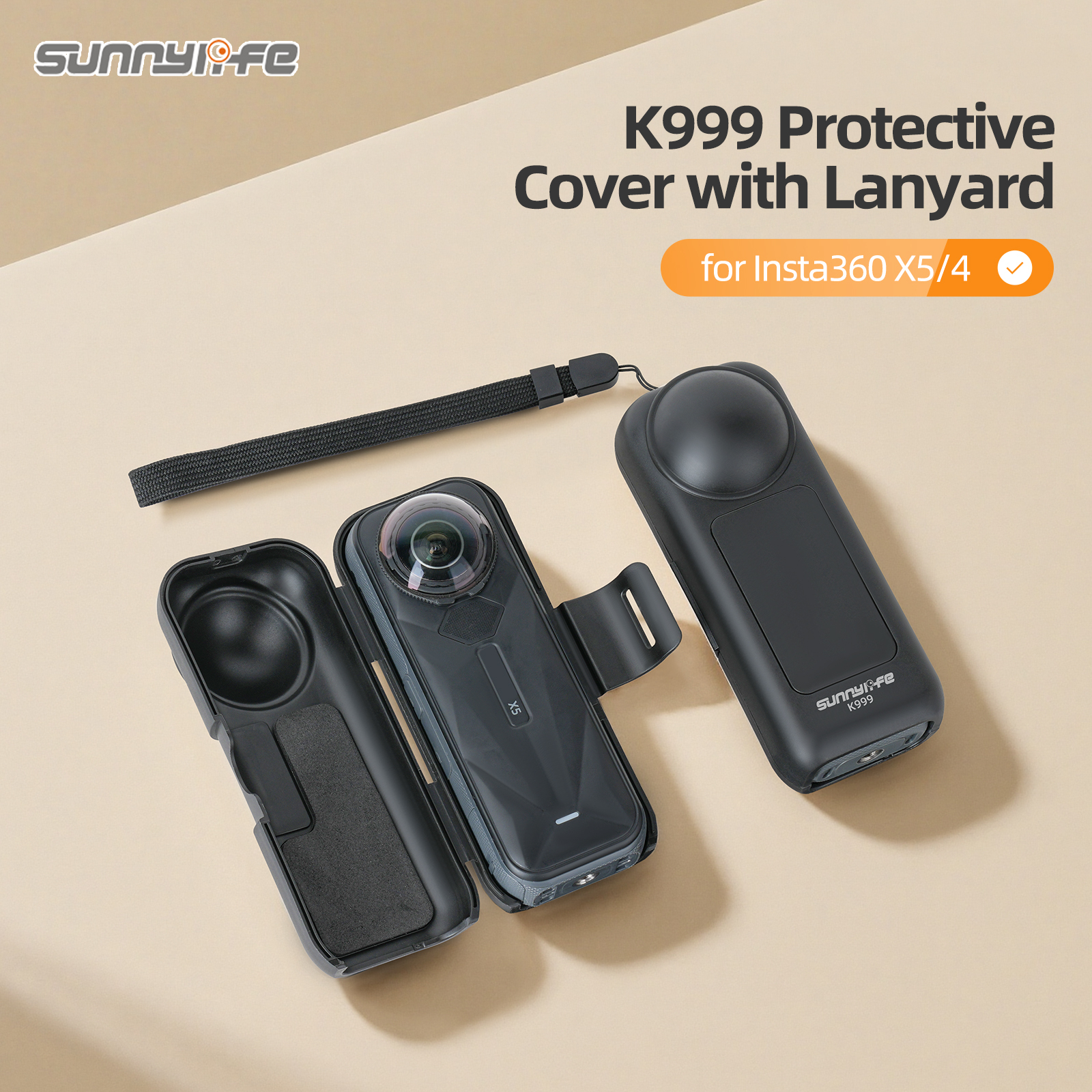 Sunnylife Integrated Lens Screen Protective Cover Camera Case Protector Screen Protective Case Accessories for Insta360 X5/4