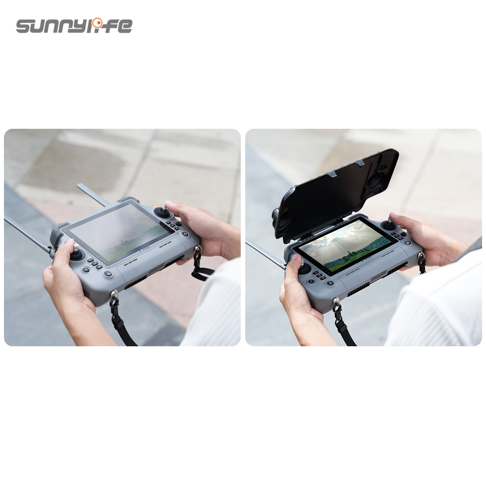 Sunnylife 2 in 1 Controller Protector Sun Hood Screen Guard Monitor Sunshade Cover for RC PLUS 2 for Matrice Series