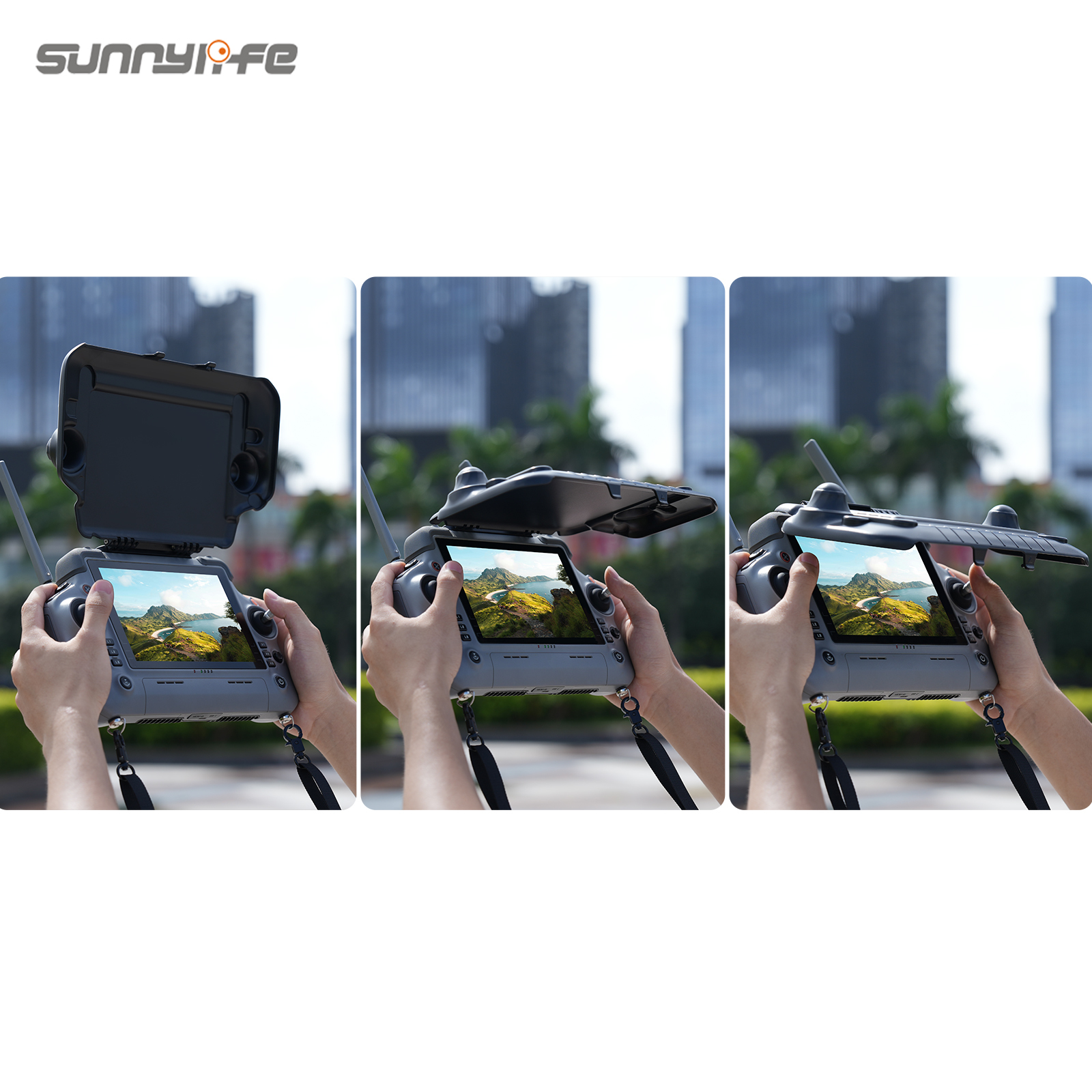 Sunnylife 2 in 1 Controller Protector Sun Hood Screen Guard Monitor Sunshade Cover for RC PLUS 2 for Matrice Series