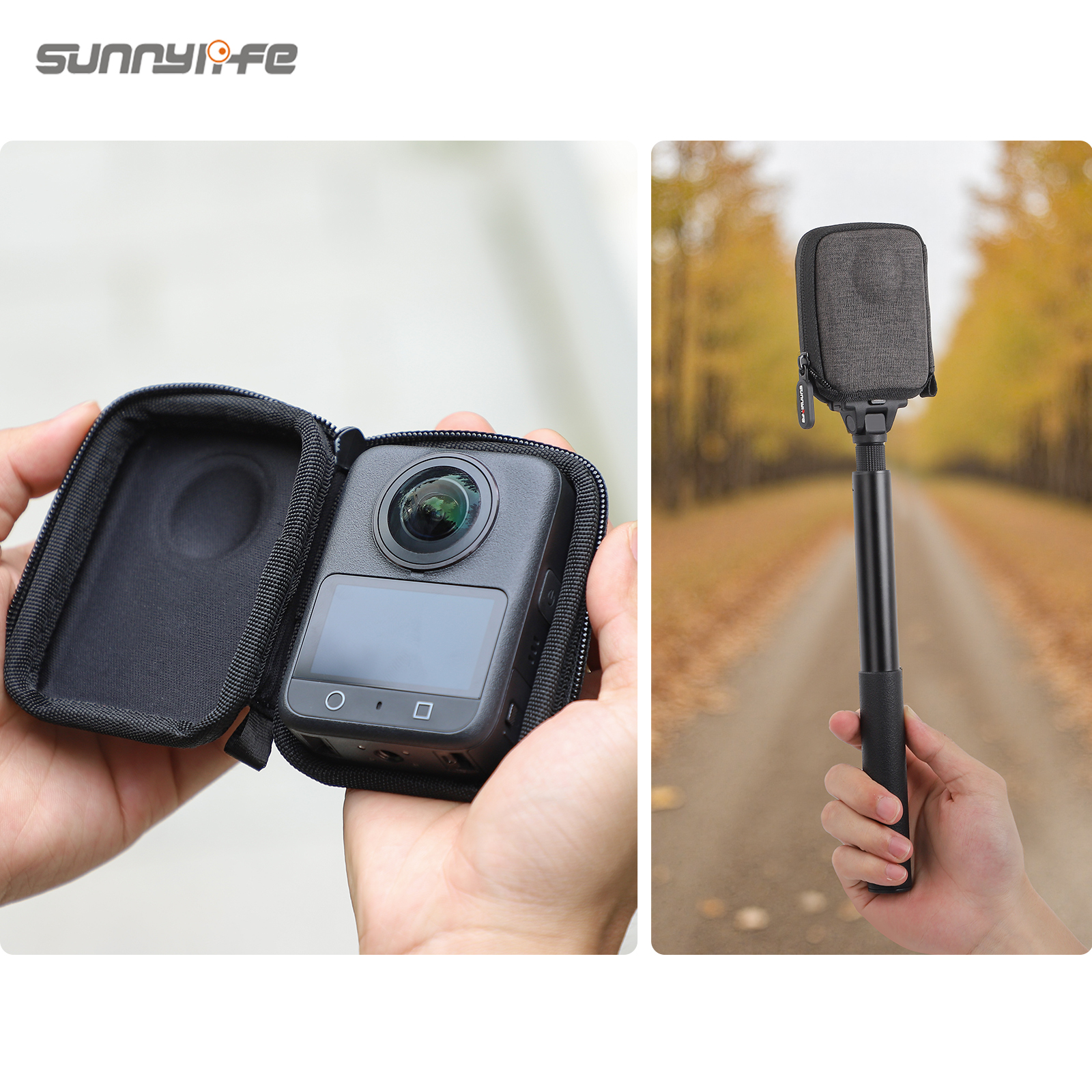 Sunnylife Portable Carrying Case Mini Travel Hard Case Expansion Handbag Protective Bag Accessories for OSMO 360