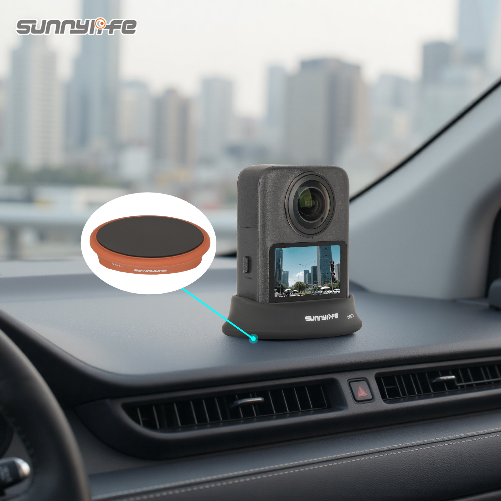 Sunnylife Silicone Stand Base Car Center Console Base Desktop Stabilizer Supporting Holder Accessories for OSMO 360