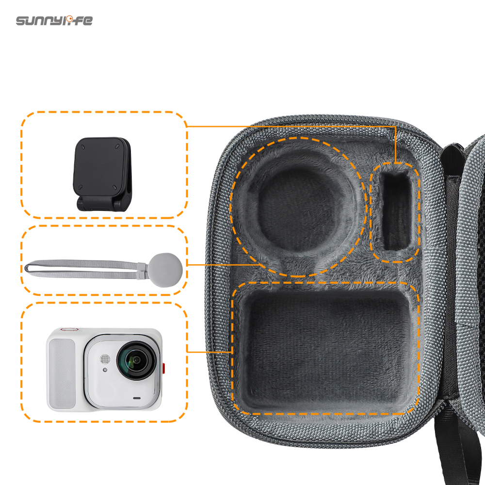 Sunnylife Portable Carrying Case Mini Hard Travel Case Standard Bundle Protective Bag Accessories for Insta360 GO Ultra