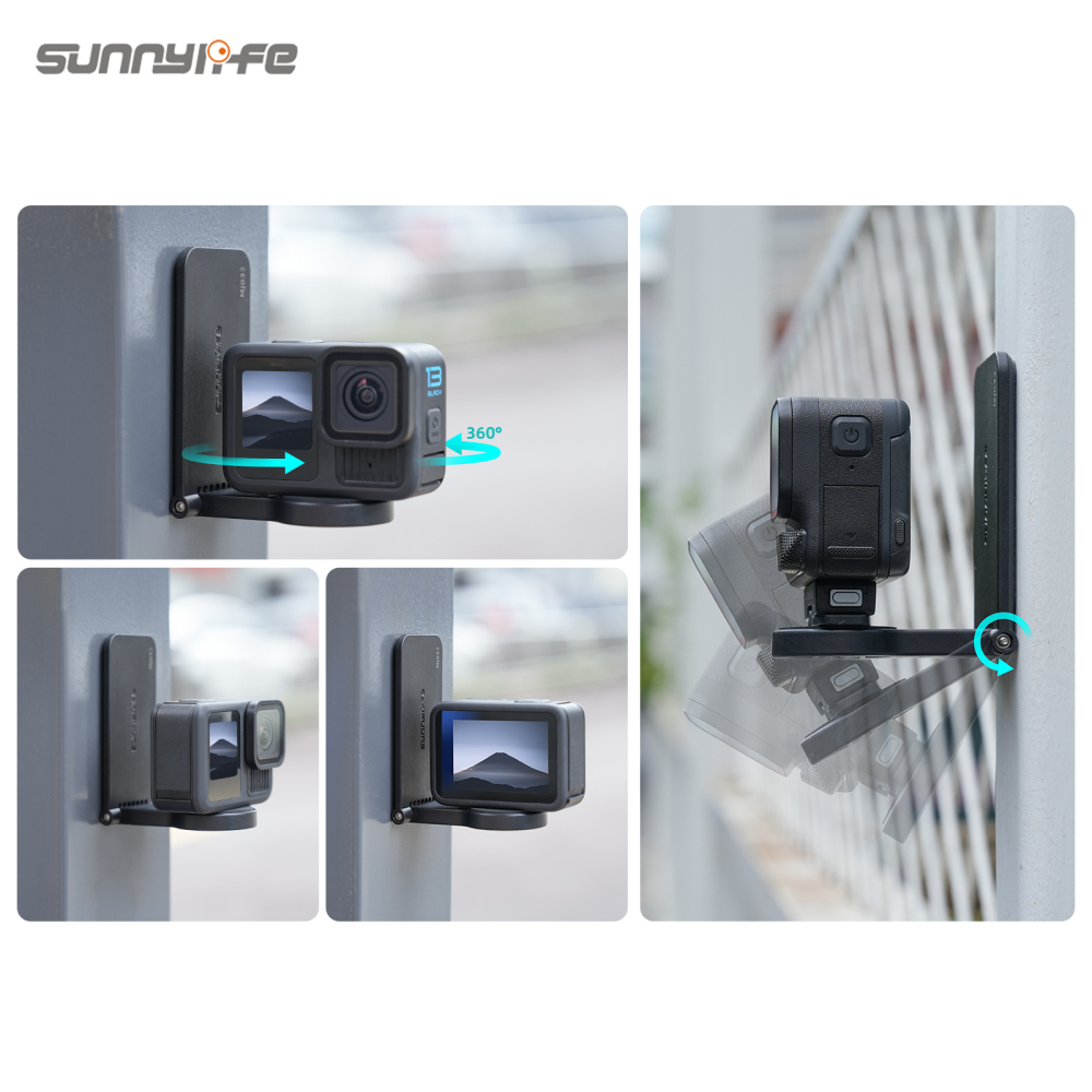 Sunnylife Magnetic Mount Tabletop Base Bracket Quick Handle Angles Adjustable for OSMO 360/ Insta360 GO Ultra/ Pocket 3