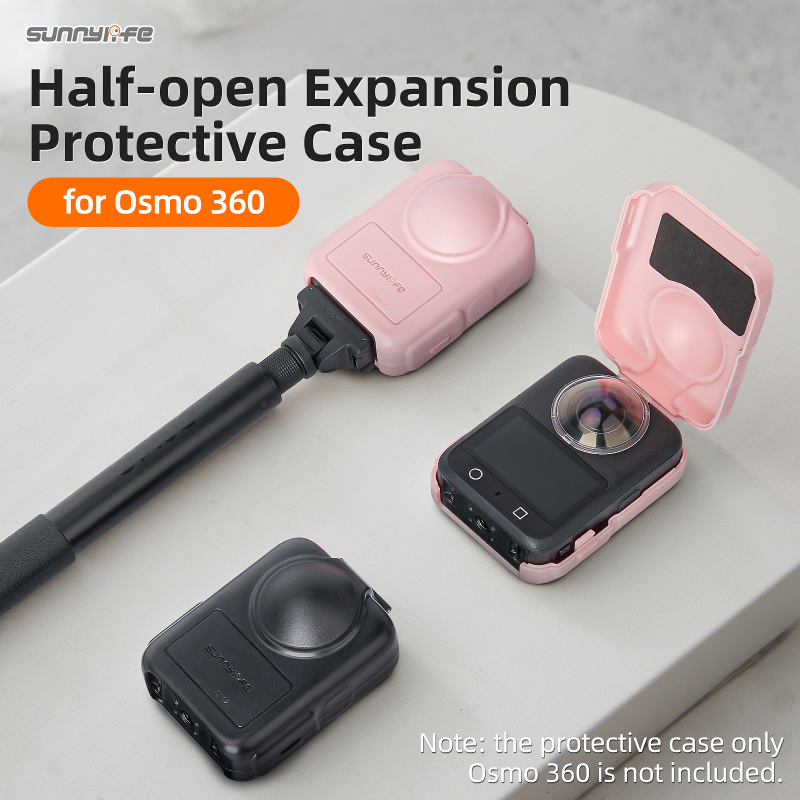 Sunnylife Mini Protective Case Half-open Expansion Shock-proof Portable Storage Box Dust-proof Accessories for Osmo 360