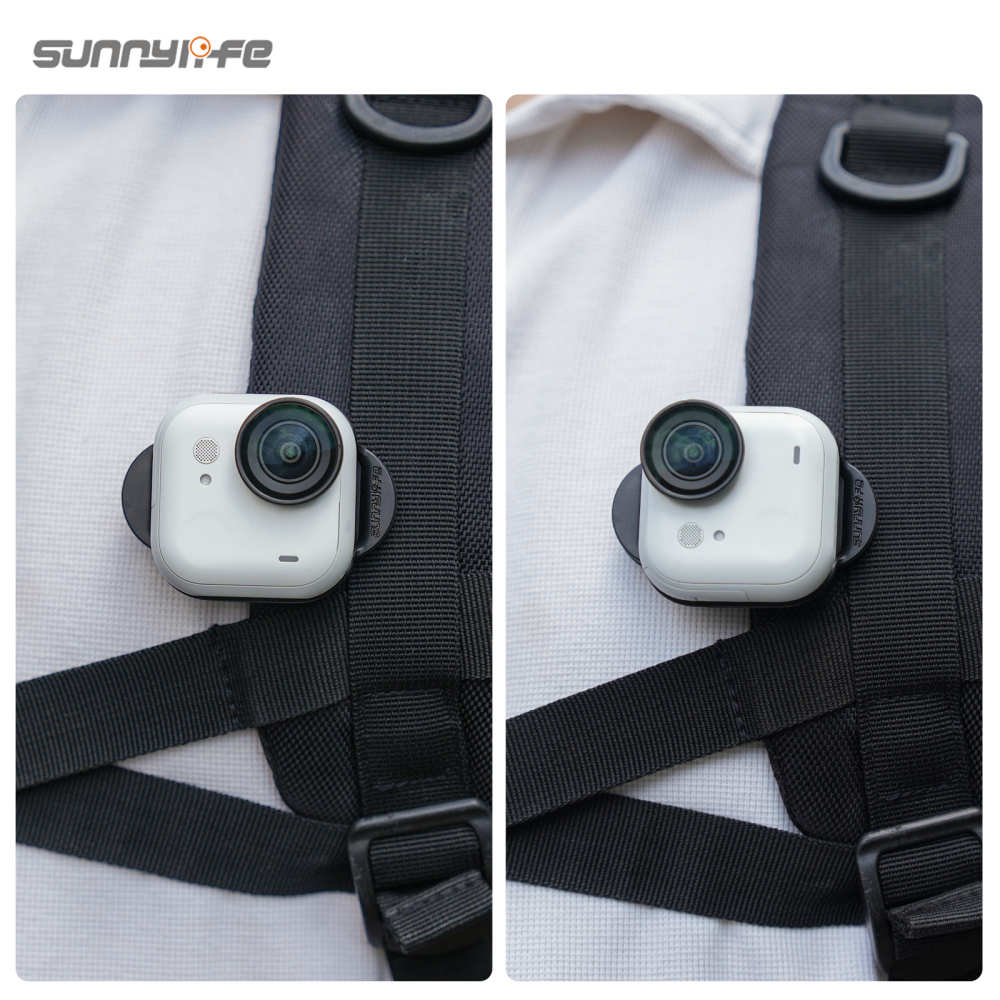 Sunnylife Magnetic Backpack Clip Action Camera Clamp Vertical-Horizontal Mount Accessories for Insta360 GO Ultra