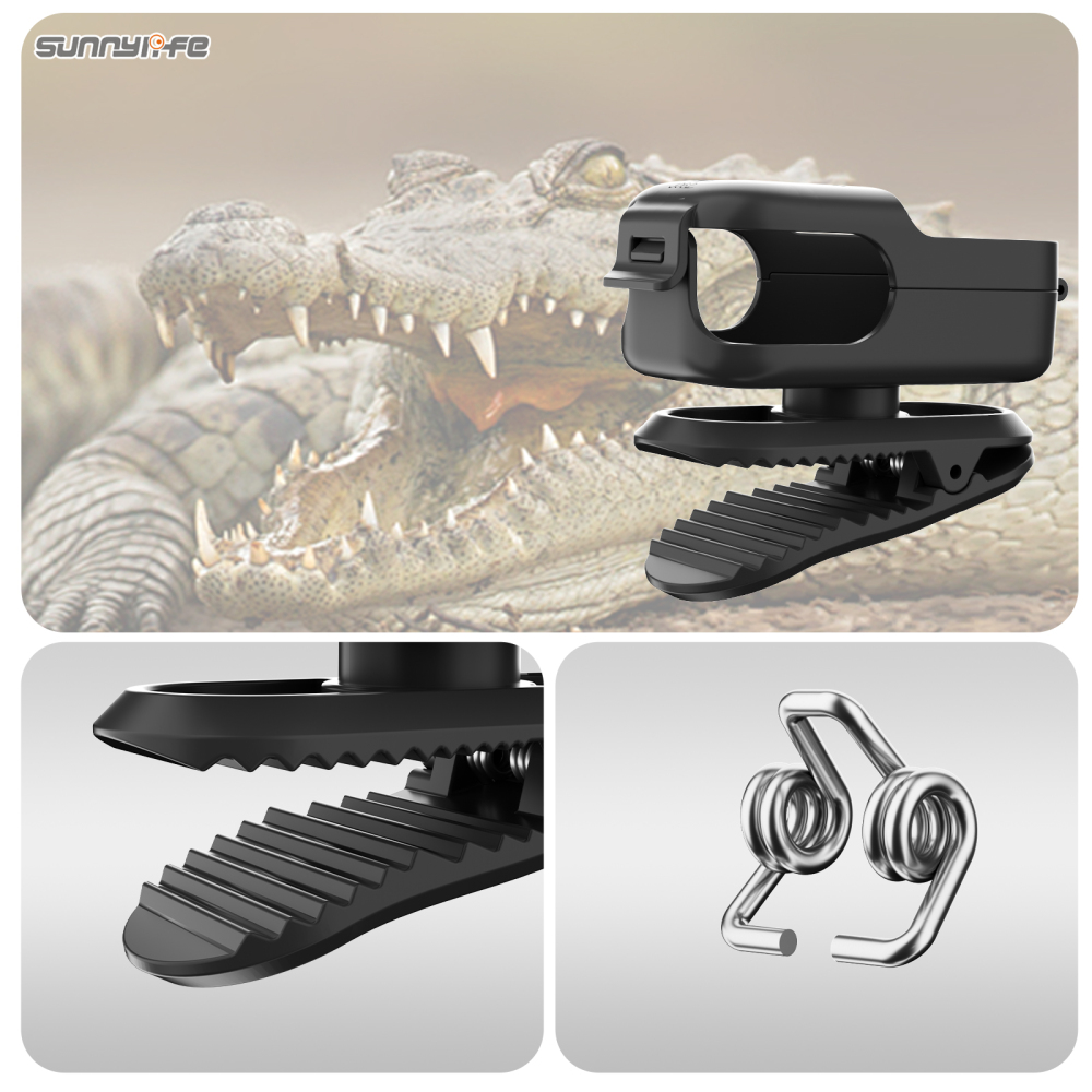 Sunnylife Backpack Clip Action Camera Clamp 360° Rotation Vertical-Horizontal Mount Accessories for Osmo Nano