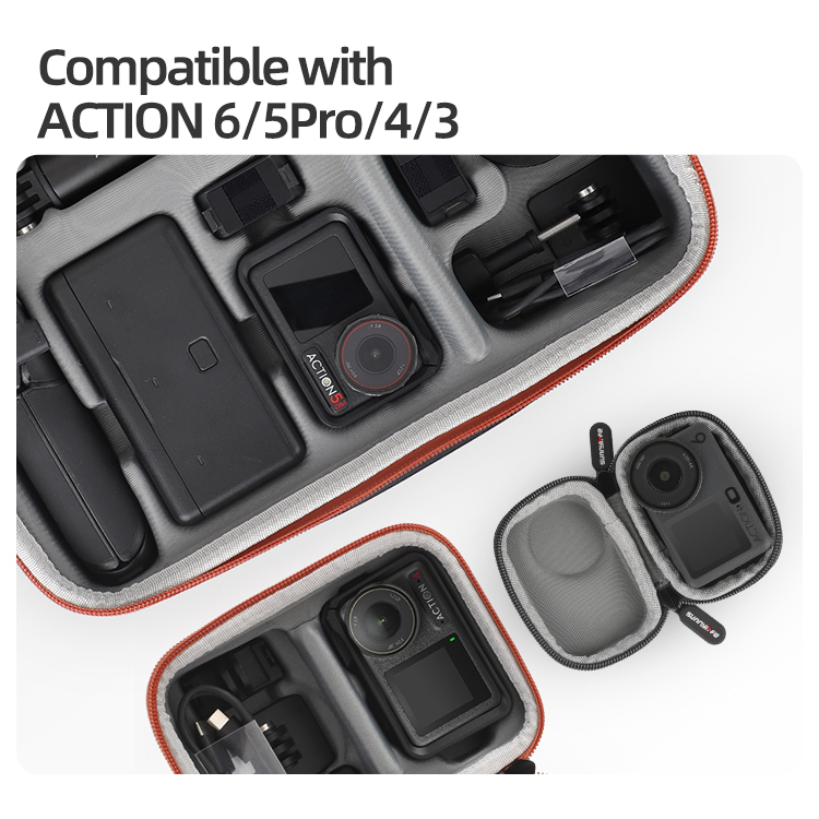 Sunnylife Portable Carrying Case Mini Standard Combo Bag Adventure Combo Bags Handbag Accessories for OSMO ACTION 6