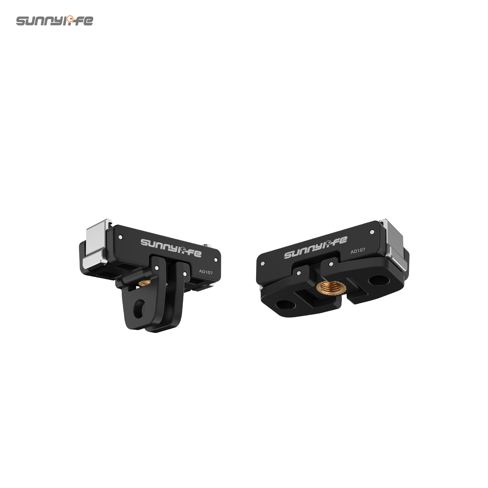 Sunnylife Dual-Direction Magnetic Mount Quick-Release Adapter Mount 1/4 Screw Foldable 2-prong Design for Osmo Nano/Action 6